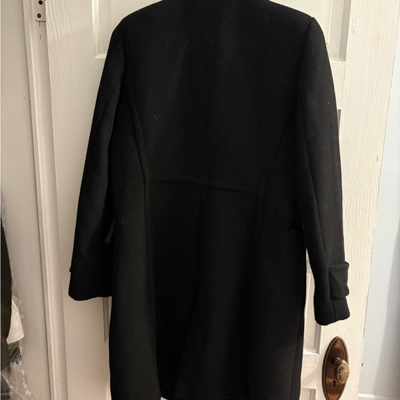 Mango Black Wool-blend Coat with Gold Buttons - Picture 2 of 3
